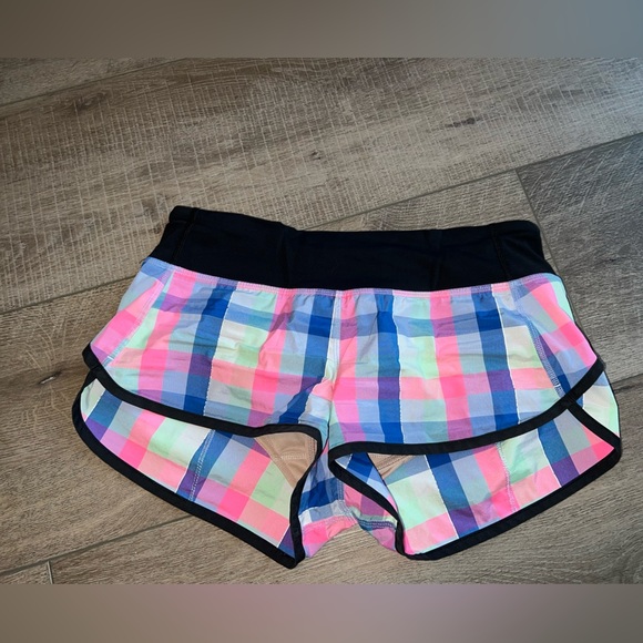 Lululemon Speed Short *2-way Stretch in Pop Plaid Reflective Multi - Picture 7 of 9